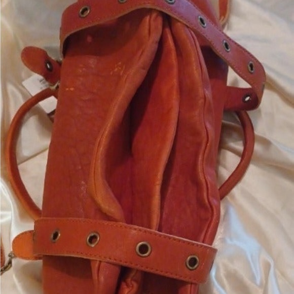 Cynthia Rowley RARE HTF Triple Compartment Leather Framed Satchel in Spice NWT!! - Picture 8 of 11